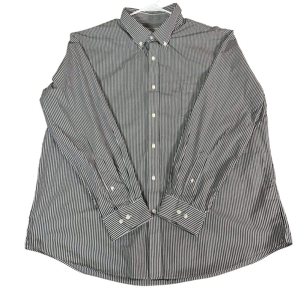 Croft & Barrow Mens Easy Care Classic Fit Striped Button Down Shirt 18.5 36/37